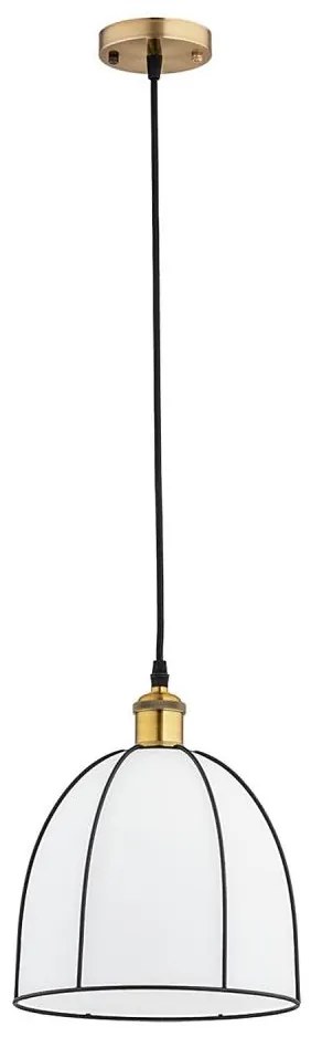 Alfa Závesný luster na lanku DAVE 1xE27/15W/230V zlatá/čierna ALF60632