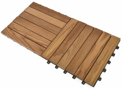 Drevená dlaždica Rojaplast Thermowood 30 x 30 cm s klick systémom hnedá balenie 6 ks