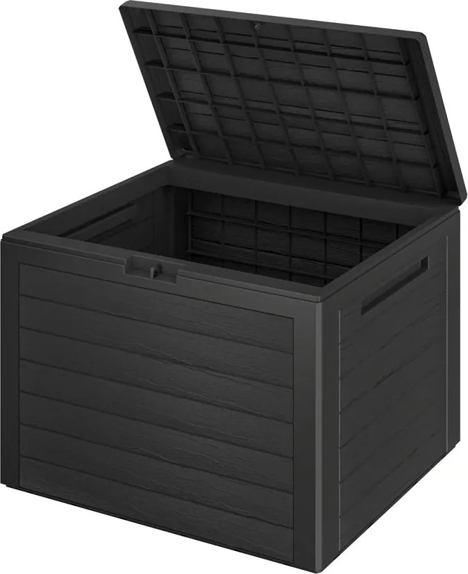 Úložný box WOODEBOX - 190L, 78x44x55cm, antracitová Prosperplast