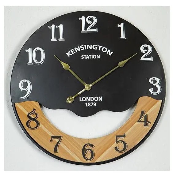 Nástenné hodiny 1xAA pr. 60 cm čierna/béžová