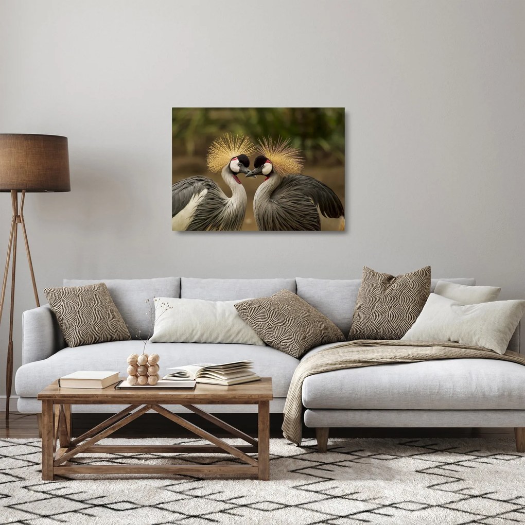 Sklenený obraz vtákov (70x50 cm)