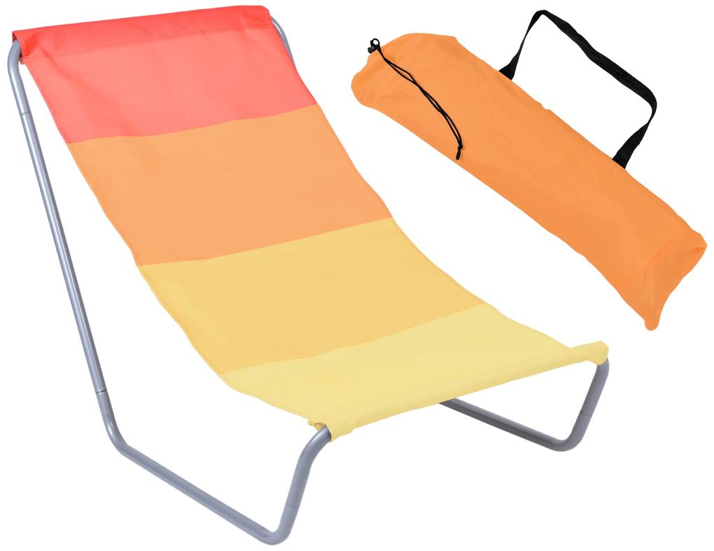 Skladacie plážové ležadlo OLEK - orange