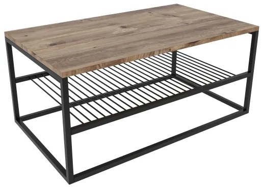 Konferenčný stolík ASUDE 43x95 cm hnedá/čierna