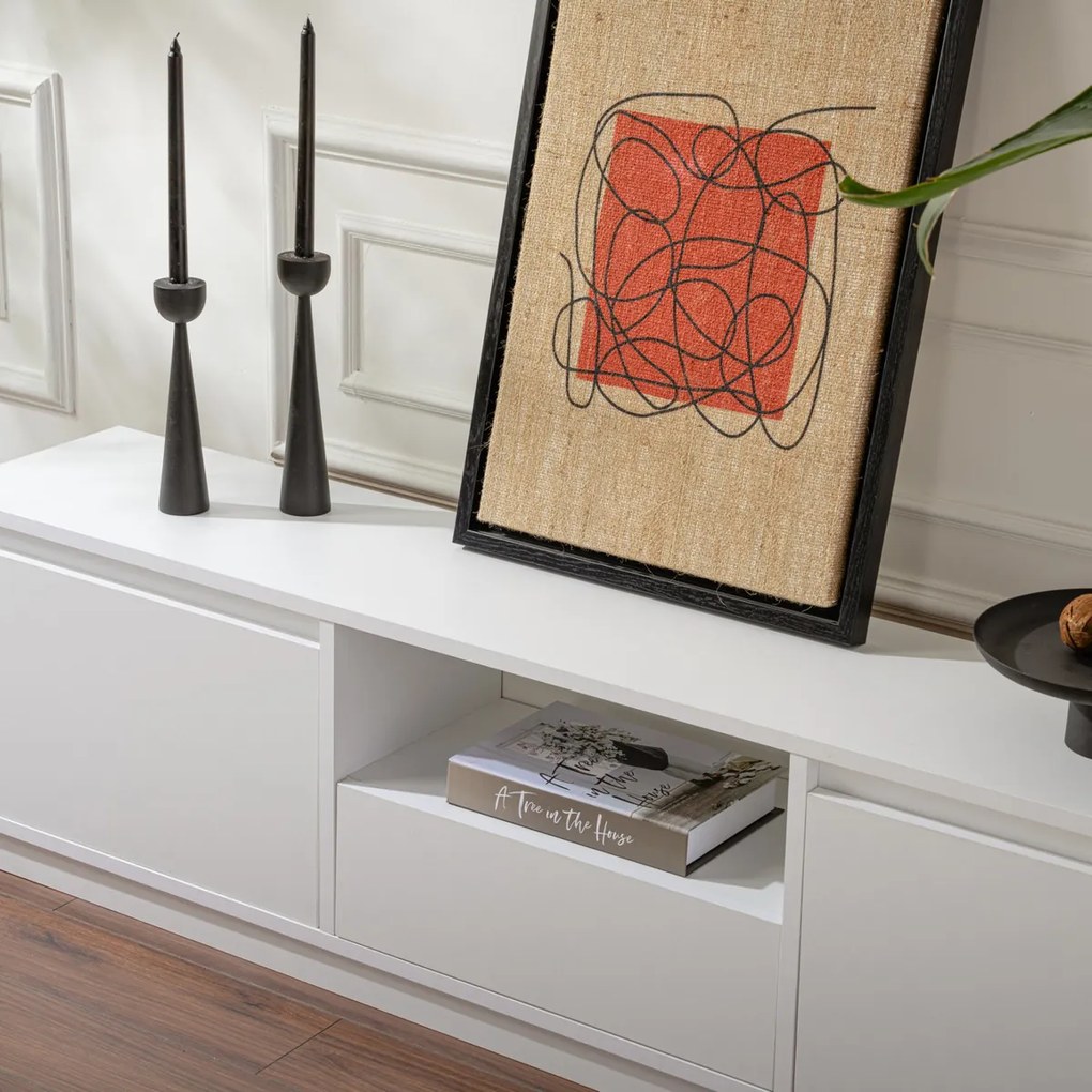 TV stolík Vanguard Natural White