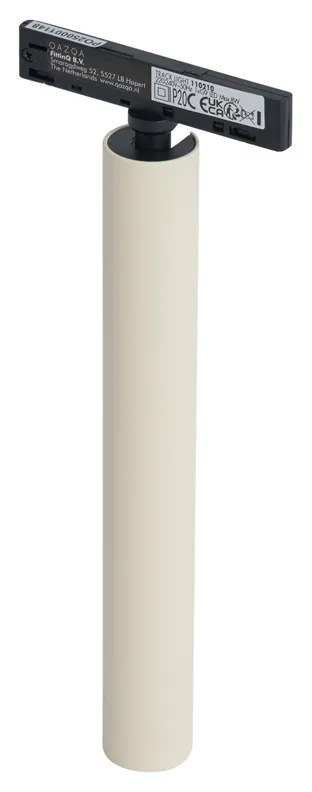 Moderný reflektor béžový s čiernou farbou pre 1-fázový koľajnicový systém - Slimline Avery