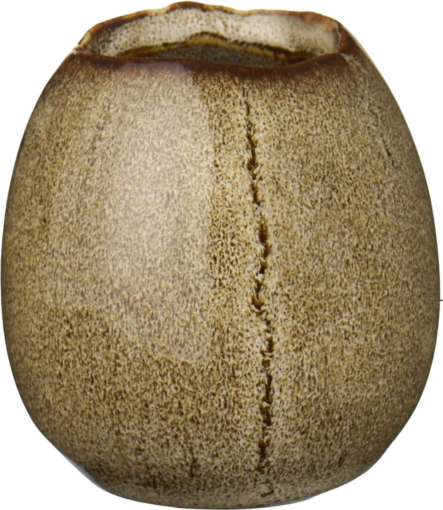 Ib Laursen Mini vázička Egg-shaped Brown 6,5 cm