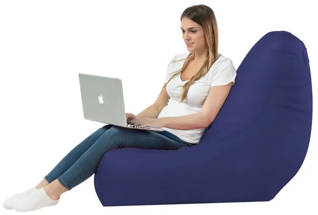 Kreslo Bali ekokoža tmavomodré