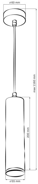 LED RGBW stmievateľný kúpeľňový luster na lanku TURYN 1xGU10/4,8W/230V IP44 čierna