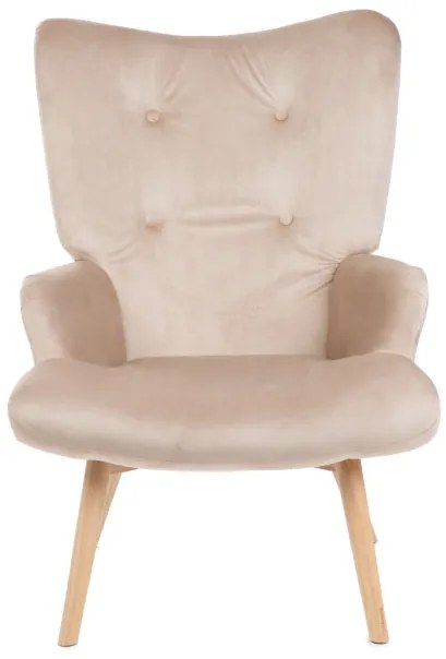 Hojdacie kreslo B2 MOSS PLUS 2v1 zamatovo béžové 890043