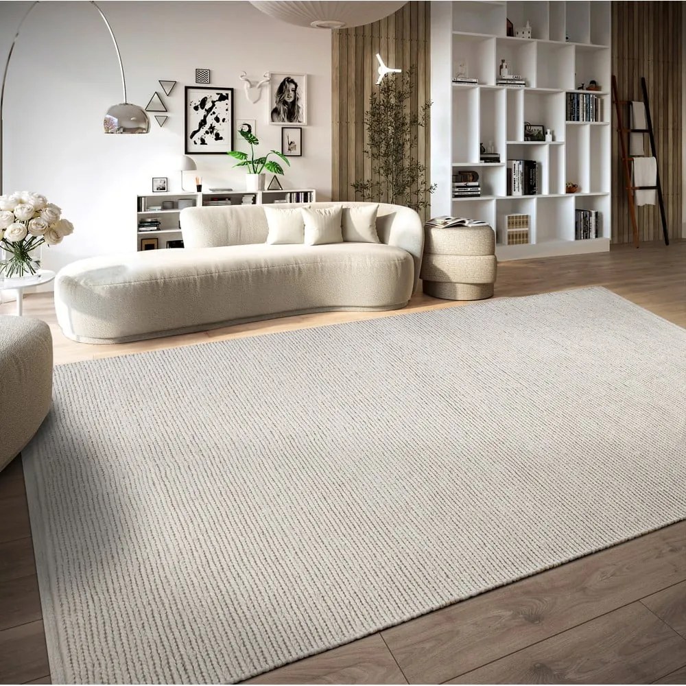 Biely ručne tkaný vlnený koberec 120x170 cm Francois – Villeroy&amp;Boch