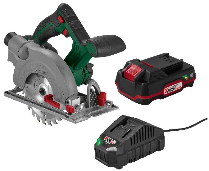 Parkside®  Aku ručná kotúčová píla 20 V Phksa 20 Li + Akumulátor 20 V/2 Ah + Nabíjačka na akumulátor 20 V/2,4 A  (800011363)