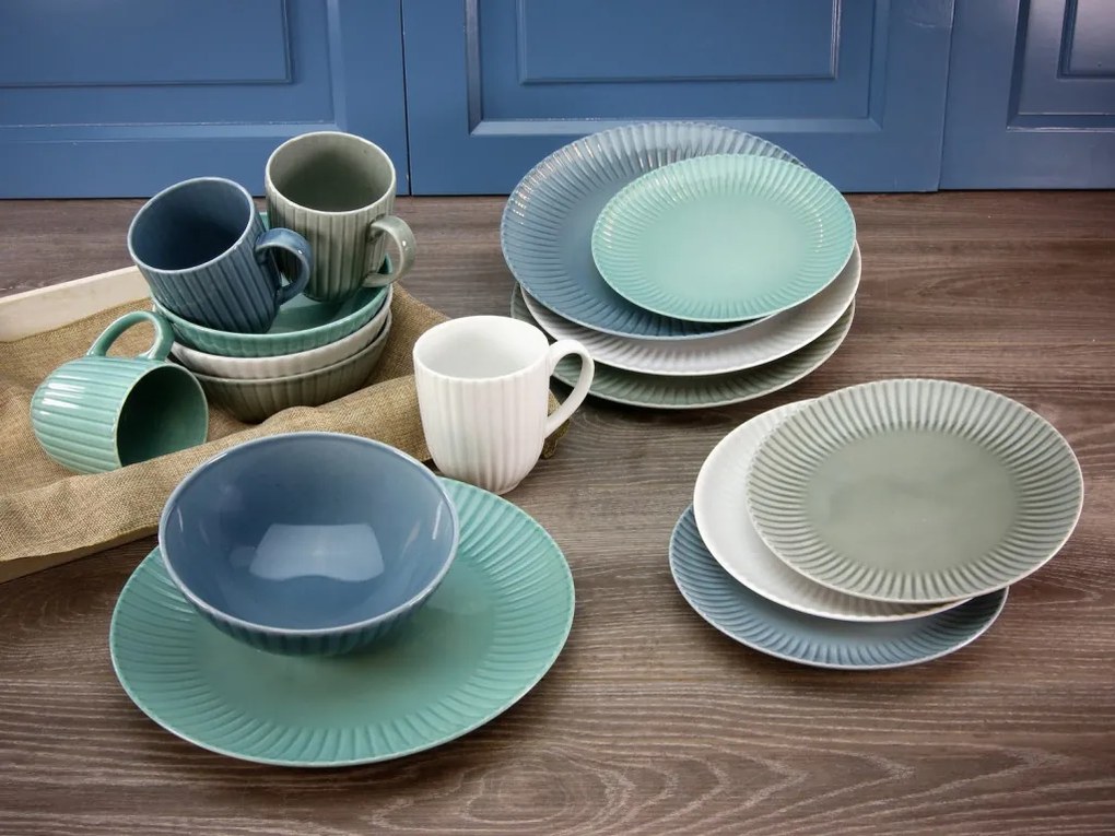 Jedálenský servis (16 dielov) Allegra, farebný