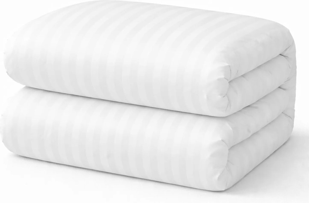 BAVLNENÉ OBLIEČKY STRIPES2 140X200 CM BIELE