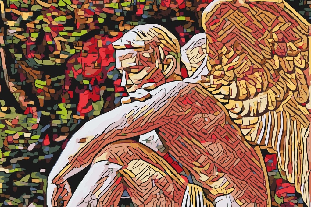 Gario Maľovanie podľa čísel Nebeský anjel Rozmery: 80 x 120 cm, Rámovanie: S vnútorným rámom