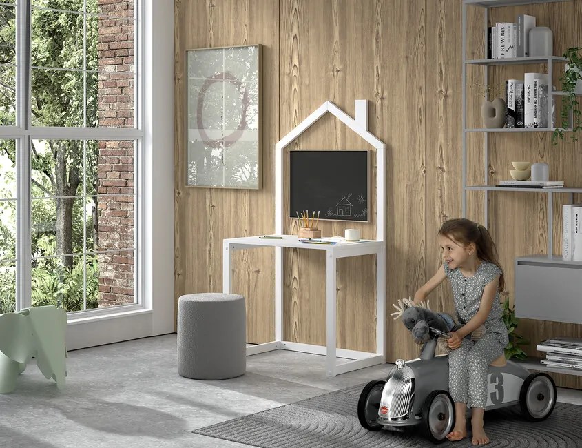 Písací stôl z masívu Dallas borovica biela 80cm