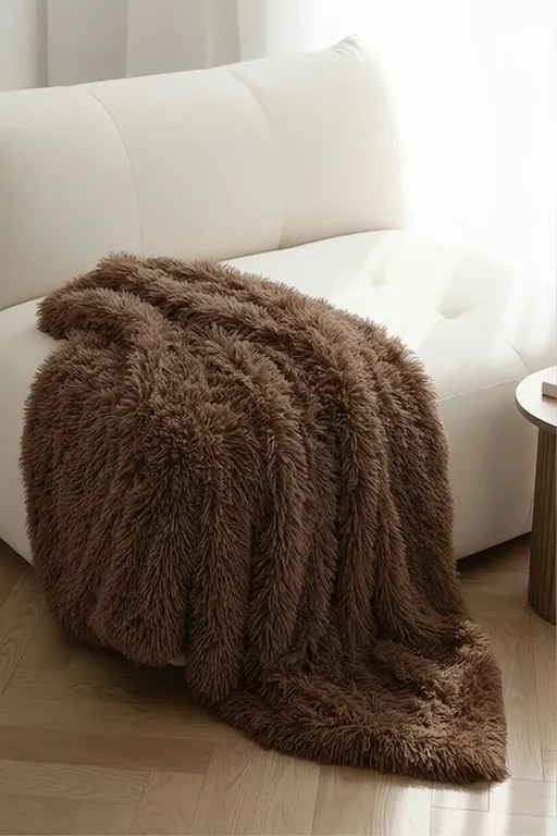 Deka YETI hnedá Rozmer: 70x150 cm