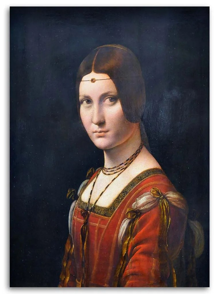 Obraz na plátně REPRODUKCE La Belle Feronierre- Da Vinci, - 70x100 cm