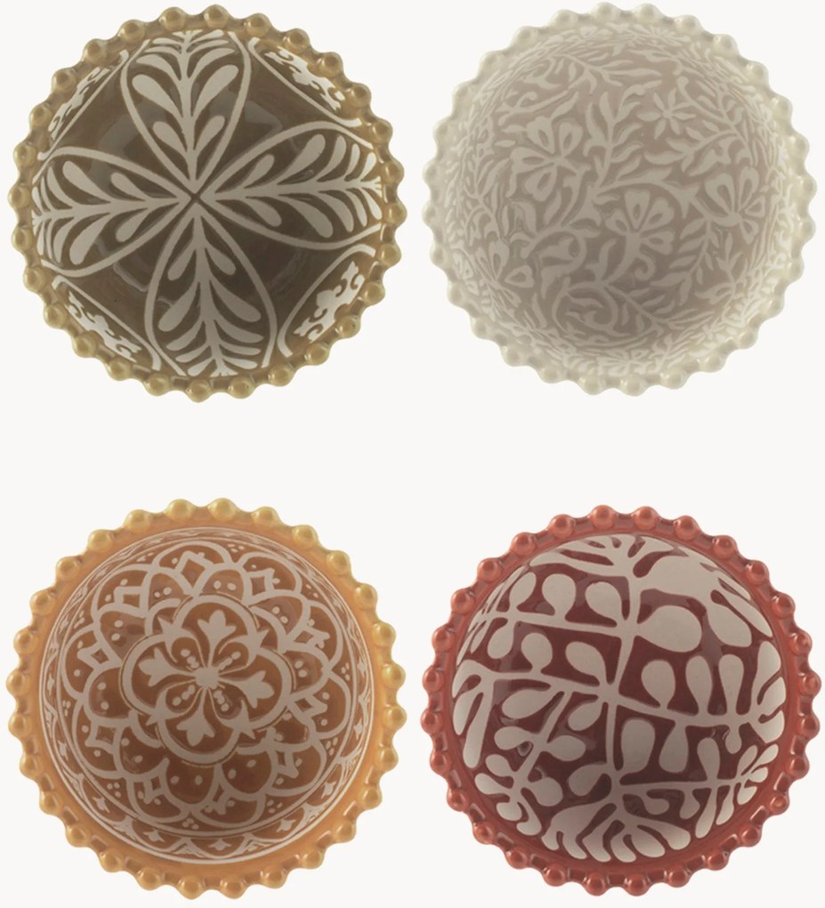 Malé porcelánové misky Winter Garden, 4 ks