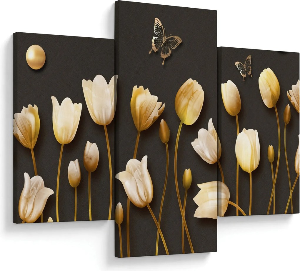 Obraz - Tulipány - abstraktné (90x60 cm)