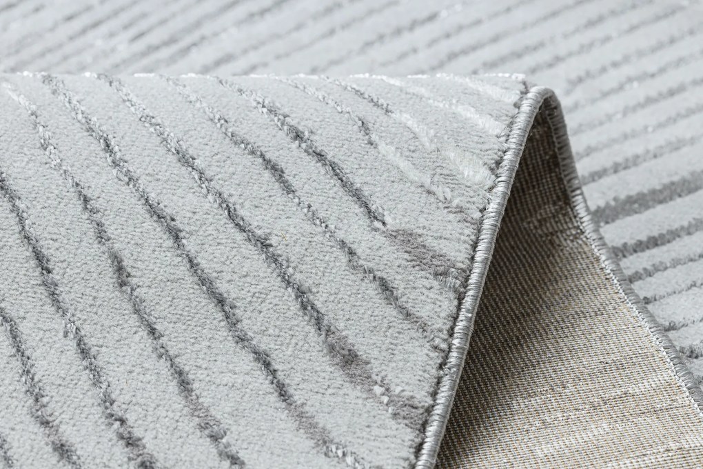 Koberec BLISS Z206AZ256 svetlosivý/sivý - Čiary, moderný, štrukturálny