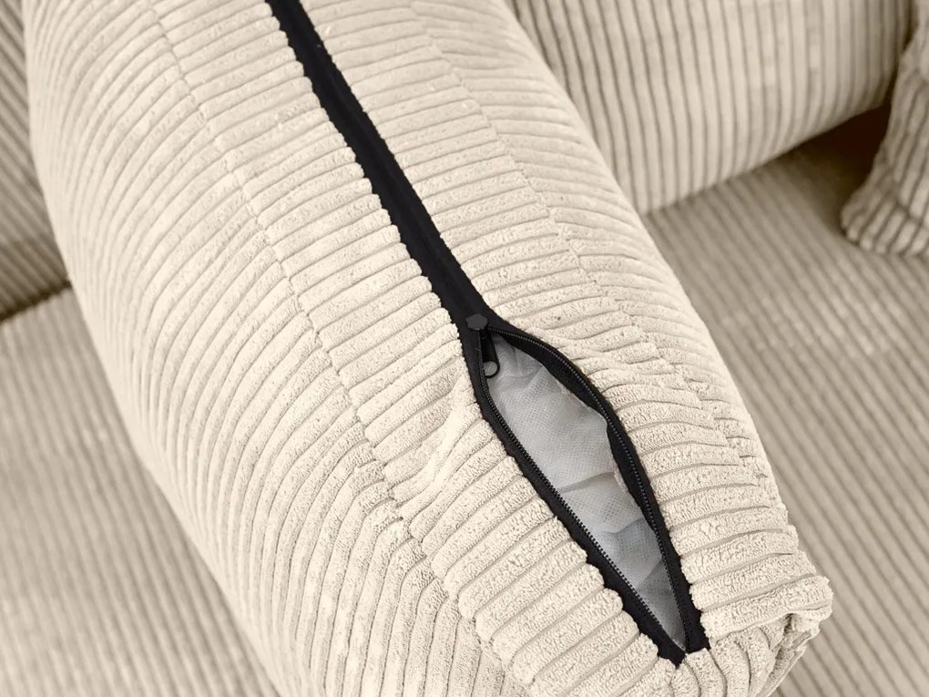 Krémová rohová pohovka SMART COSARO, obojstranná + 2 vankúšiky ZDARMA