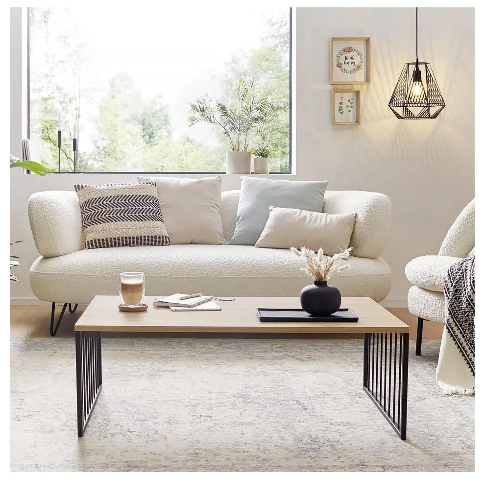 Eglo 424801 - Konferenčný stolík AUKSIDE 53,5x100 cm hnedá/čierna