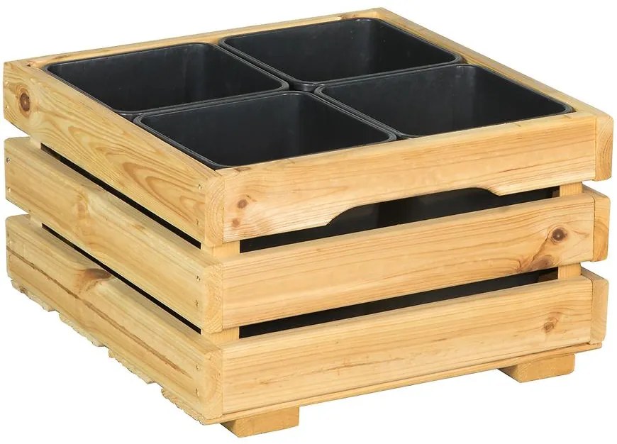 Kvetináč 44x44x26 cm Natur 4V