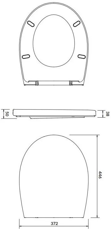 Cersanit Delfi WC sedátko pomaly-padajúce, biela, K98-0073