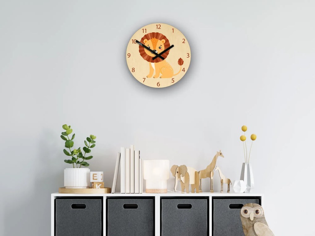 Detské nástenné hodiny Ami Lev 30 cm viacfarebné