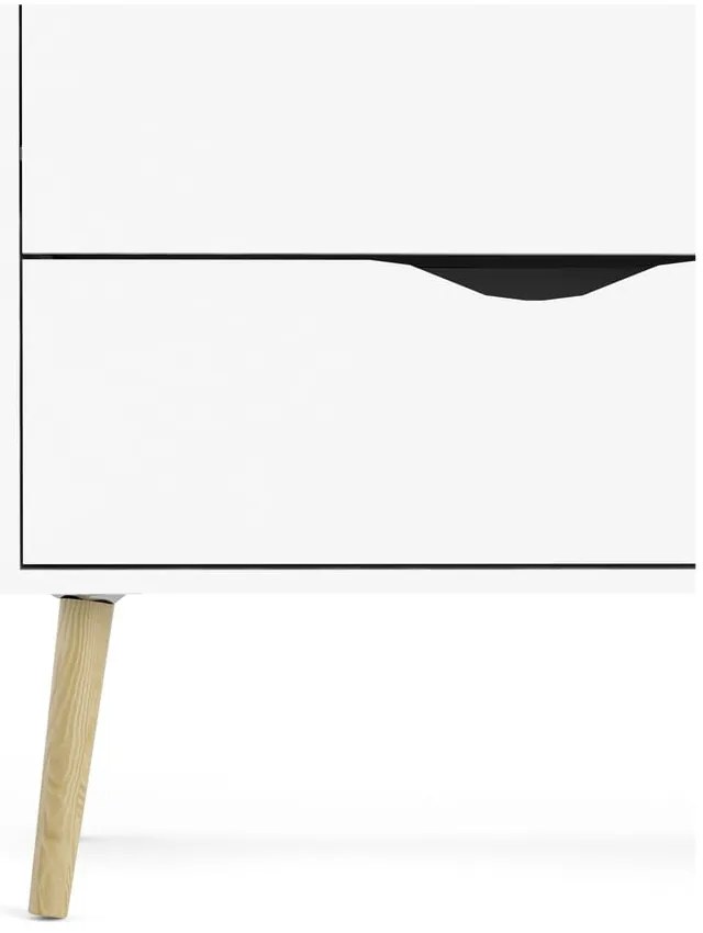 Biela komoda Tvilum Oslo, 99 x 101 cm