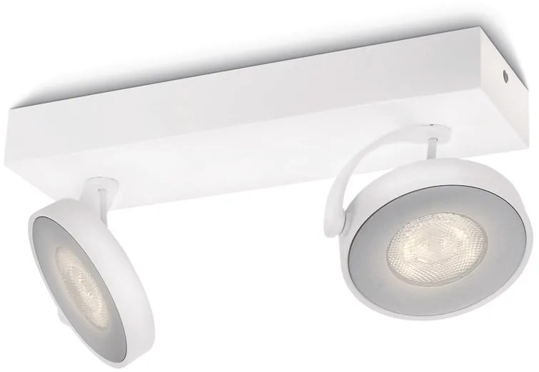 Philips 53172/31/P0 Clockwork svietidlo bodové LED 2x4,5W, 1000lm, 2200-2700K, biela