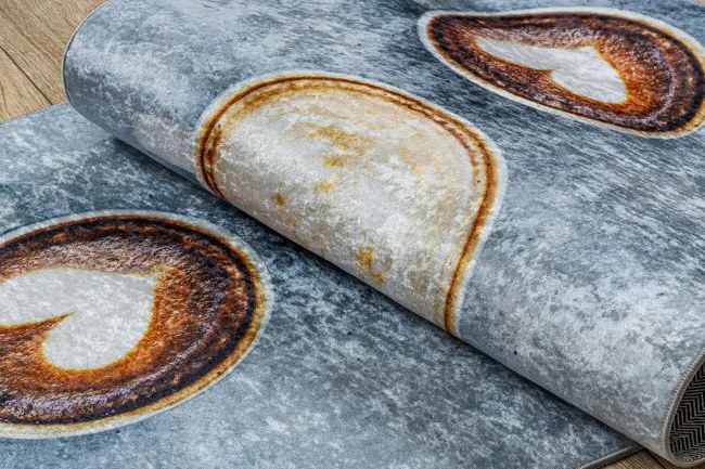 Protišmykový koberec / behúň ANDRE 33300 sivý / hnedý