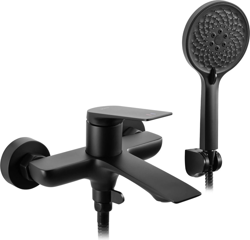 Rea Avalon, vaňová batéria s ručnou bodovou súpravou, čierna matná, REA-B1128