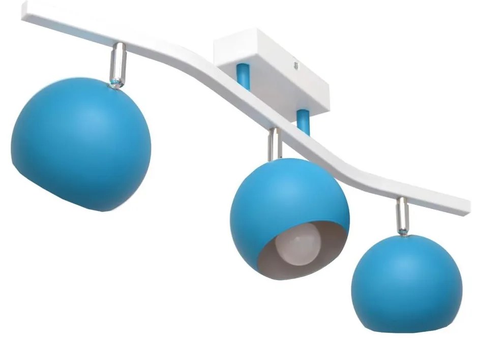 Bodové svietidlo MORRIS 3xE27/15W/230V modrá