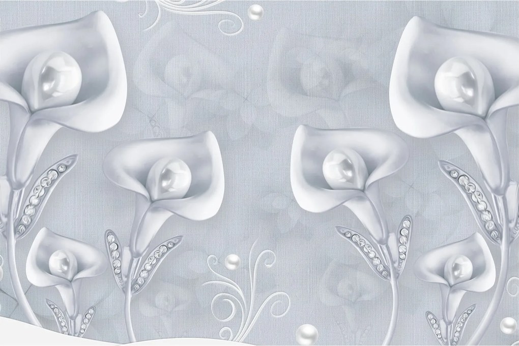 Obraz - Perlové kvety (90x60 cm)