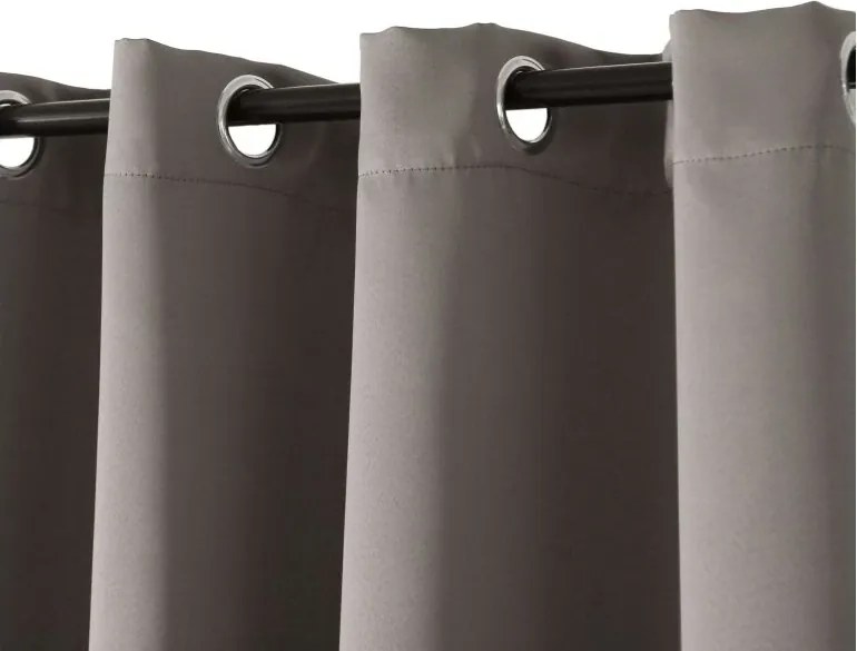 Záves OXFORD 140x270 cm, sivo-hnedý Zavesenie: Riasiaca páska