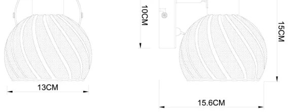 Globo 54025-1 - Nástenné bodové svietidlo WILLY 1xE27/40W/230V