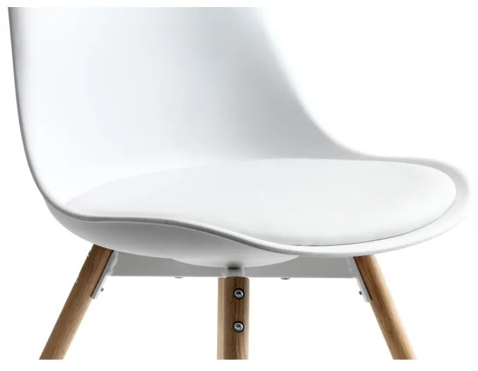 Jedálenská stolička Semer New - biela / buk