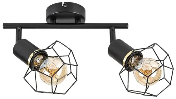 Rabalux 71066 - Bodové svietidlo FRAN 2xE27/40W/230V čierna