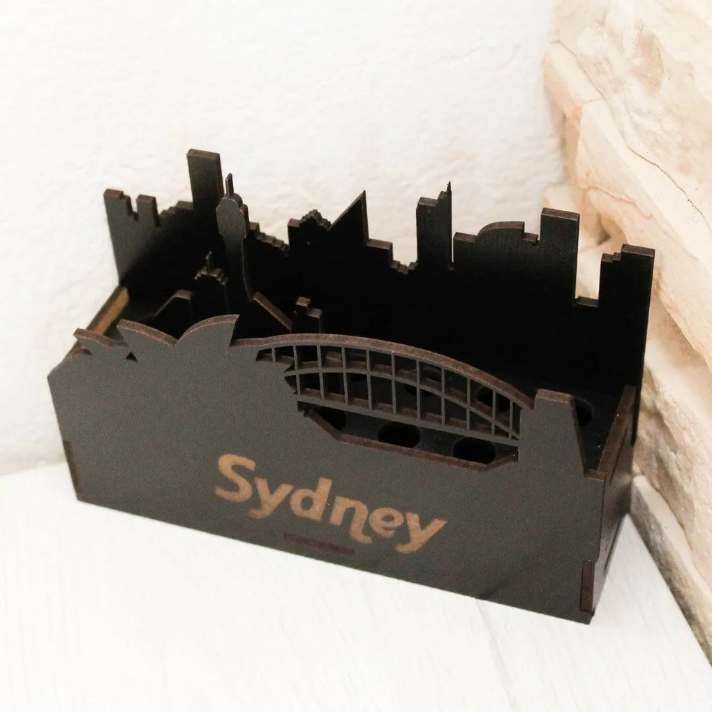 Drevený stojan na kancelárske potreby - Sydney | DUBLEZ