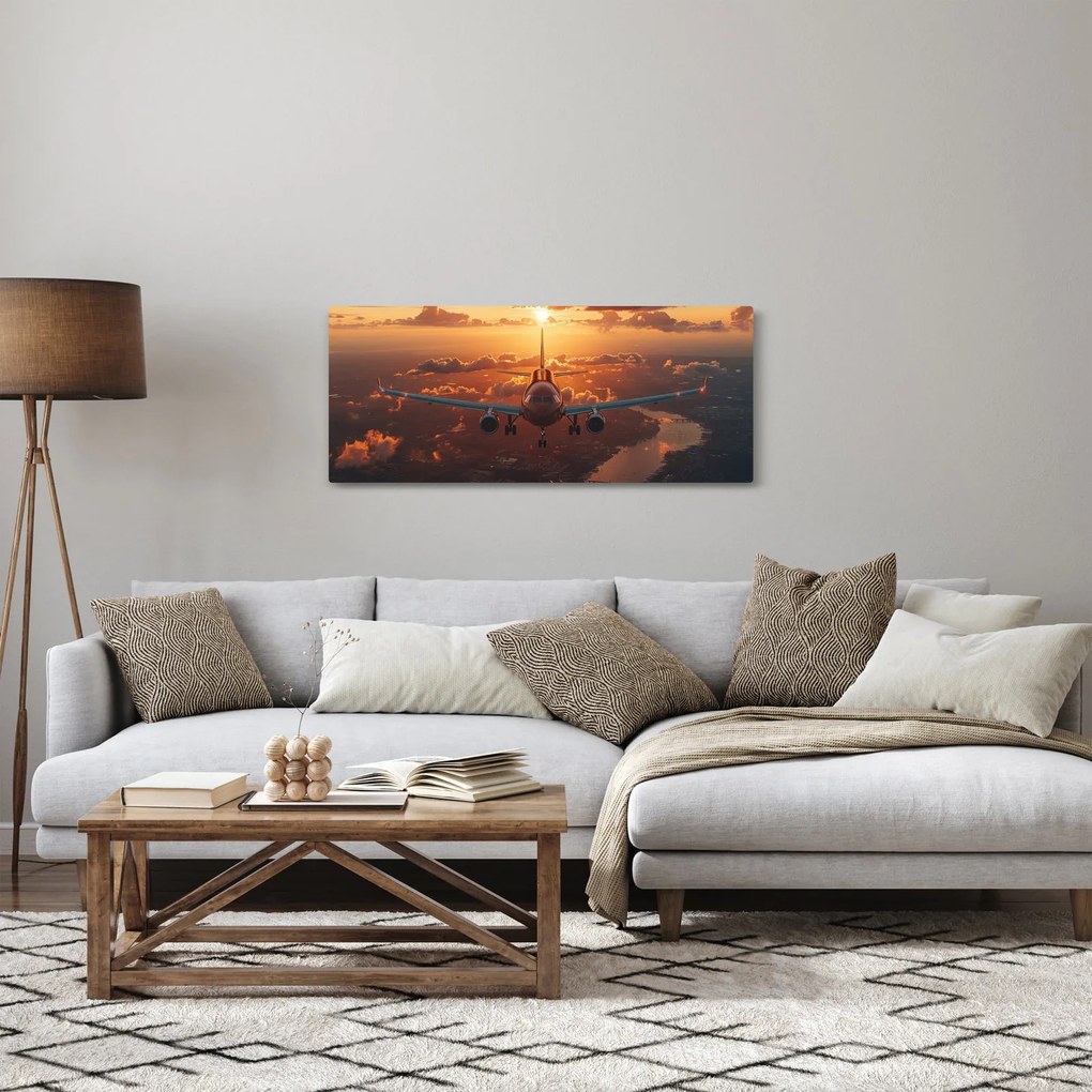 Obraz - Dopravné lietadlo (120x50 cm)