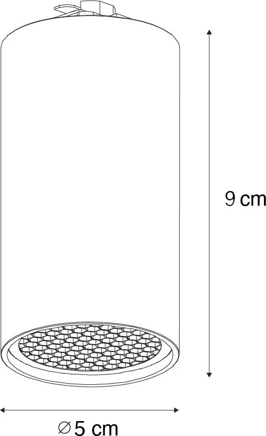 Moderný tmavo bronzový reflektor pre 1-fázový koľajnicový systém GU10 35mm - Iconic Ruby Honey