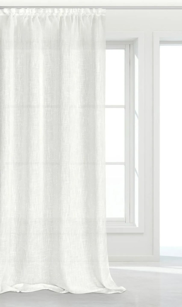 Záclona FROST s riasiacou páskou biela Rozmer: 140x270 cm