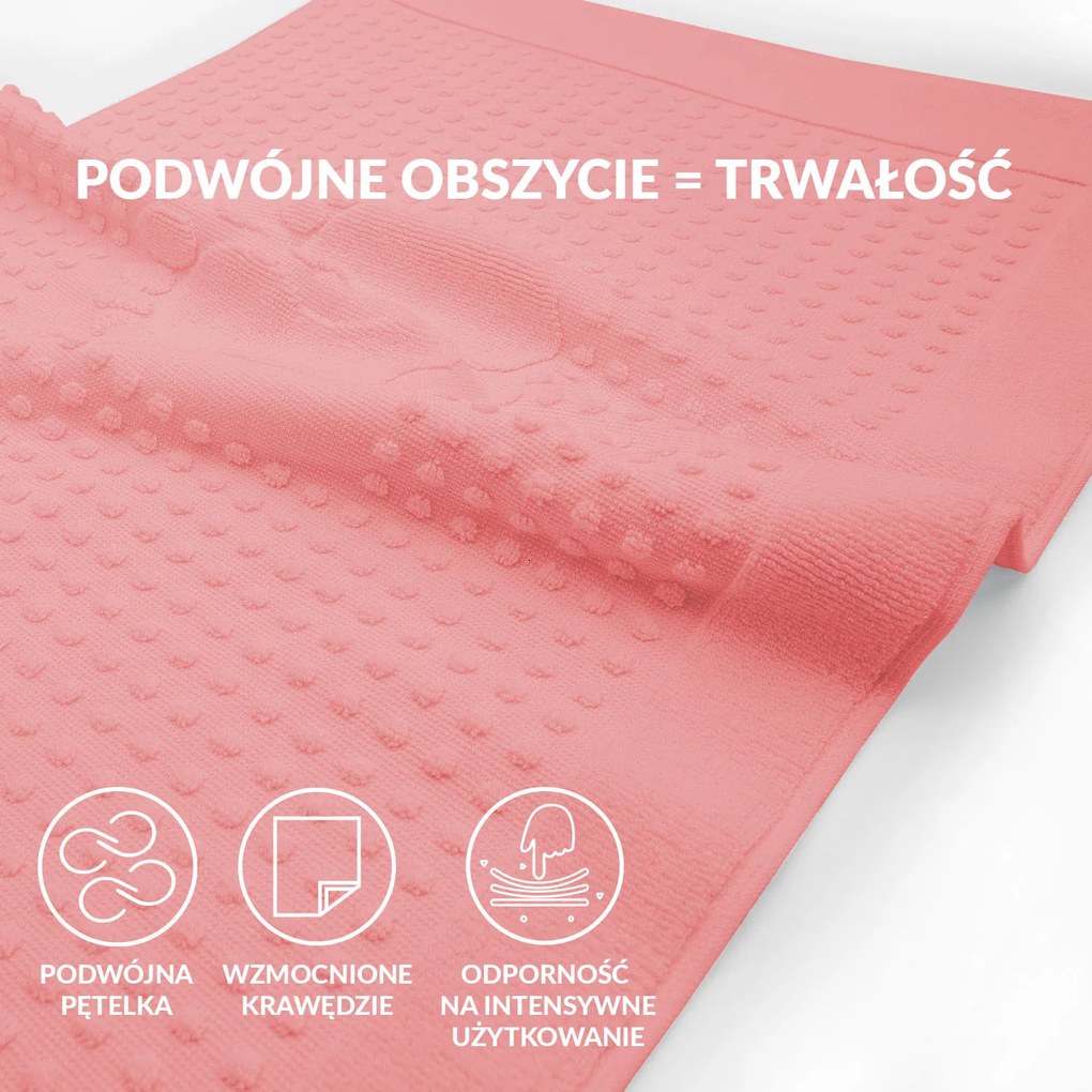 PODLOŽKA DO KÚPEĽNE HOTEL FEET 50X70 CM RUŽOVÁ