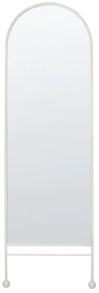 Kovové nástenné zrkadlo 45 x 145 cm biele JARNAGES Beliani