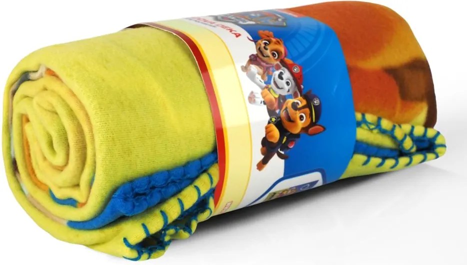 Jerry Fabrics Fleecová deka s motívom Tlapková patrola - Modrá | 100 x 150 cm