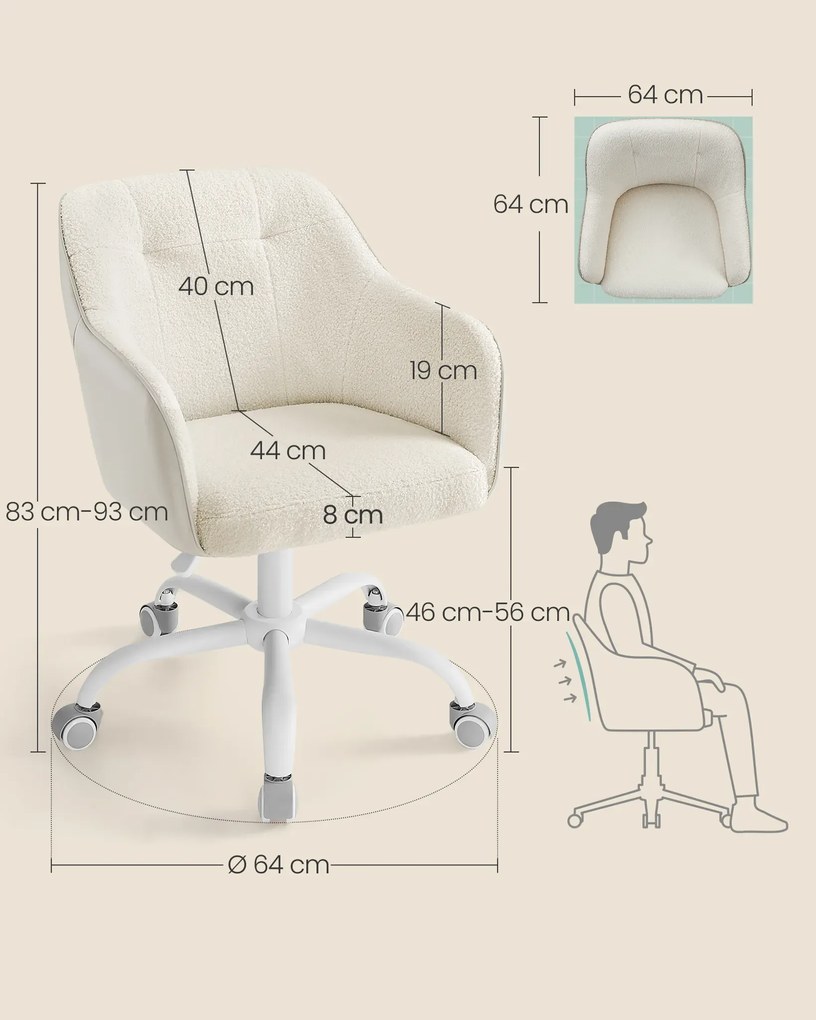 Otočná kancelárska stolička Oktus béžová