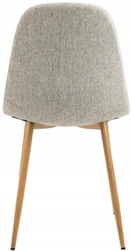 Jídelní židle Celia světle šedá/dub