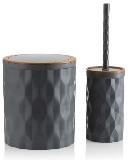 Kúpeľňový set REINA 5 ks antracit/hnedá