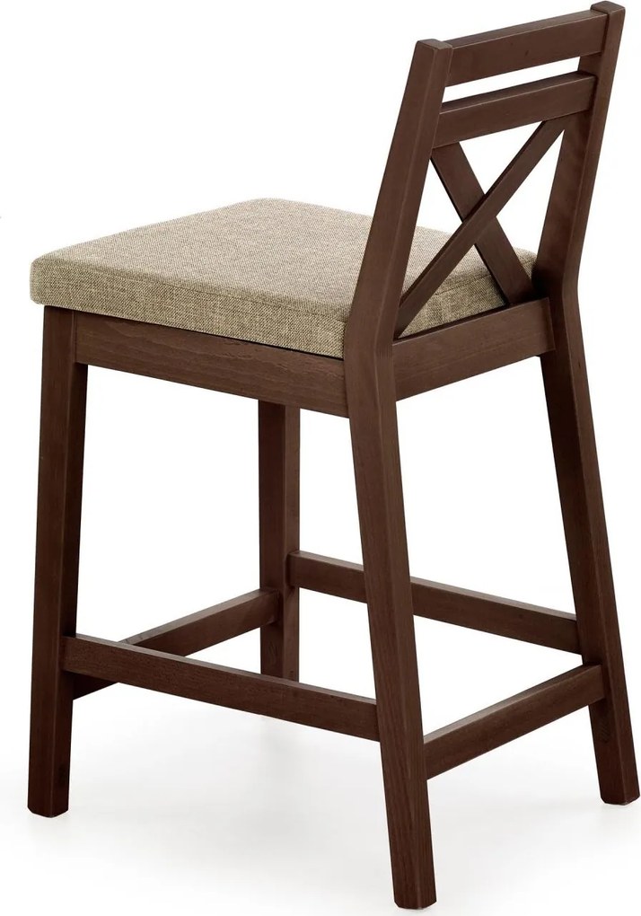 Nízka barová stolička ROB - tmavý orech/lars 07